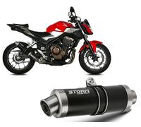 Exhaust Muffler Storm By Mivv Gp Steel Black Honda Cb 500 F 2019 > 2024