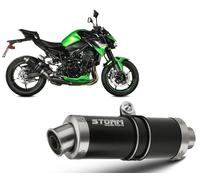 Exhaust Muffler Storm By Mivv Gp Steel Black Kawasaki Z 900 2020 > 2024