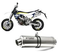 Exhaust Muffler Storm By Mivv Oval Stainless Steel Husqvarna 701 2017 > 2020