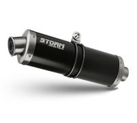 Exhaust Muffler Storm By Mivv Oval Steel Black Ktm 790 Adventure 2019 > 2026