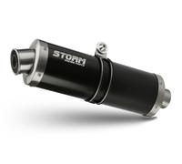 Exhaust Muffler Storm By Mivv Oval Steel Black Ktm 790 Adventure 2019 > 2026