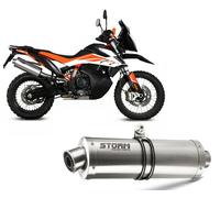 Exhaust Muffler Storm By Mivv Oval Stainless Steel Ktm 890 SMT 2023 > 2024