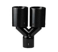 Exhaust Muffler Tail Pipe 1 Piece Car Muffler Tip Y Shape Double Exit Exhaust Pipe Mufflers Nozzle Decoration Universal Stainless Carbon Fiber