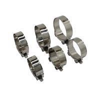 Exhaust Muffler Tail Pipe 10piece T-Bolt High Strength Universal Pipe Clamp Fastener Automotive Hardware For Repairs Stainless Steel