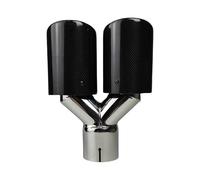 Exhaust Muffler Tail Pipe 1piece Car Muffler Tip Y Shape Double Exit Exhaust Pipe Mufflers Nozzle Decoration Universal Stainless Silver Carbon Fiber Gloss