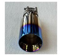 Exhaust Muffler Tail Pipe 1Piece Exhaust System Muffler Tip Nozzle Universal Car Pipe Modified Tailpipe Accessory Blue Stainless Steel