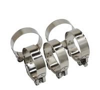 Exhaust Muffler Tail Pipe 5piece T-Bolt High Strength Universal Pipe Clamp Fastener Automotive Hardware For Repairs Stainless Steel