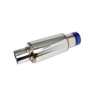Exhaust Muffler Tail Pipe Car Exhaust Muffler Modification Straight-Through Rear Section For Enhanced Sports Car Sound Outlet 89mm Stainless Steel