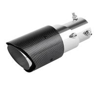 Exhaust Muffler Tail Pipe Single Tube Car Exhaust Pipe Universal Adjustable Tail Flame Decor Protective Head Essential Accessory Carbon Fiber ABS Shell