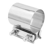 Exhaust Muffler Tip 51 57 63 76mm Muffler for Pipe Exhaust Clamp Butt Joint Band Sleeve Coupler Stainless Steel tailpipe Connection Hoop(76MM To 80MM)