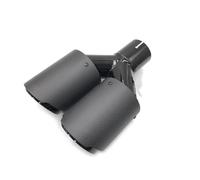 Exhaust Muffler Tip Dual Carbon Fiber Stainless Steel Exhaust Tip for Pipe Muffler Matt Black 1PCS 63MM IN 89MM OUT(51MM IN-101MM OUT)