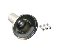 Exhaust Muffler Universal Unadjustable Car Stainless Chrome Exhaust Muffler Silencer Reduce Noise Round Tip Silencer Car Exhaust Tail Throat(SL 114)