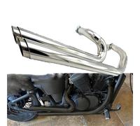 Exhaust part For H-ONDA Steed For Shadow 400 600 VT400 VLX400 VT600 VLX600 Full Exhaust Duals Muffler Accessories Motorcycle Parts(Silver)