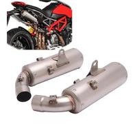 Exhaust part Motorcycle Exhaust Escape Left & Right Muffler Double Hole Link Pipe For Ducati Hypermotard 950 950SP 2019 2020 2021