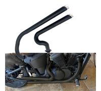 Exhaust part Motorcycle Parts For H-ONDA Steed For Shadow 400 600 VT400 VLX400 VT600 VLX600 Full Exhaust Duals Muffler Accessories(Black- Silver)