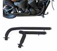Exhaust part Motorcycle Spare Part Modified Full Exhaust Pipe With Front + Rear Silencer For H-ONDA VLX400 VLX600 VT400C VT600C VT600(Black- Silver)