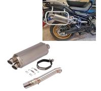 Exhaust part Slip On For CFMOTO 800MT 800 Mt CF800-5A 2021 2022 Motorcycle Exhaust Escape Moto Modify Mid Tube Link Pipe Double Hole Muffler(Chrome)