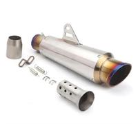 exhaust parts 51mm Motorcycle Exhaust Pipe Proyect Stainless Steel Parts For R6 Cbr1000 Crf 230 Cb650f CB400 Nc750x R3 R25 MT07