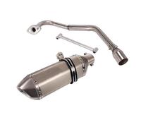 exhaust parts Motorcycle Exhaust Muffler 51mm Connection Link Pipe Middle Tube 370MM Muffler For SH125i SH150i 2017-2020(Type D)