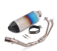 exhaust parts Motorcycle Full Exhaust System Front Middle Link Pipe Muffler 51mm Slip On For Y&amaha YZF R25 R3 MT-03 MT03(Type A)