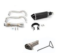 exhaust parts Slip On Moto Exhaust Pipe Modify Front Link Pipe Muffler For Y&amaha MT-07 FZ-07 14-21 XSR 700 For Tracer 700(1 Set-Type-A7)