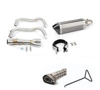 exhaust parts Slip On Moto Exhaust Pipe Modify Front Link Pipe Muffler For Y&amaha MT-07 FZ-07 14-21 XSR 700 For Tracer 700(1 Set-Type-A1)