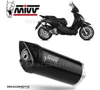 Exhaust Muffler Mivv Mover Steel Black Piaggio Beverly 300 2010 > 2020