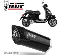 MIVV Exhaust Muffler MOVER - Steel Black - Piaggio Vespa GTS 300 (08-)