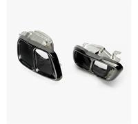 Exhaust Pipe 1 Pair Chrome Black Exhaust Muffler Tips Set End Pipe Trim For BMW For X5 G05 2019+ Car Exhaust Pipes(Onecolor)