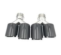 Exhaust Pipe 1 Pair ID: 63MM OD: 89MM Universal Glossy Carbon Fiber Exhaust Pipe Dual Exhaust Tip Stainless Steel Quad Muffler Pipe Car End Pipes(63 IN 101 OUT)