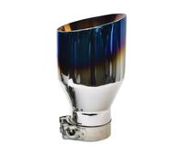 Exhaust Pipe 1 Pc Car Stainless Steel Burnt Blue Exhaust Edge Slashed Muffler Tip Bevel Angled End Pipe Car Exhaust Muffler(ID 63 OD 89 MM)