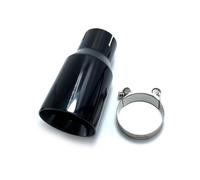 Exhaust Pipe 1 PC For BMW Car Glossy Black Stainless Steel Universal Exhaust System Muffler Tip End Pipe Tail Throat(IN 63MM-OUT 101MM)