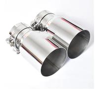 Exhaust Pipe 1 PC Stainless Steel Universal Exhaust System End Pipe Car Single Straight Muffler Tip For Mitsubishi Mazad Tail Throat(ID 54 OD 101 MM)