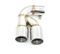 Exhaust Pipe 1 Pcs 304 Stainless Steel Carbon Fiber Exhaust Tip Exhaust Pipe For BMW 118i 116i F20 Muffler Tip 63mm Exhaust Nozzle Car Exhaust Pipes(Silver 120)
