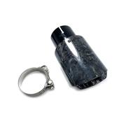 Exhaust Pipe 1 Pcs Gloss Black Stainless Steel Nozzles 3 Layers Exhaust Tip Exhaust Pipe Forged Carbon Fiber Muffler Tip Twill Tail Throat(ID 54mm-OD 89mm)