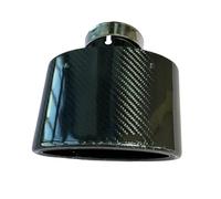 Exhaust Pipe 1 Pcs Oval Exhaust Tip Pipe Exhaust Nozzle Exhaust Tip Tail Muffler Tips For All Black Glossy Carbon Fiber Tail Throat(ID 63MM-OD 115MM)