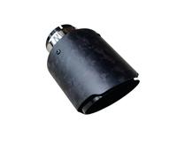 Exhaust Pipe 1 PCS Universal Black Stainless Car Forged Matte Carbon Muffler Tip Exhaust System Straight Tail Pipe(ID 73MM OD 89MM)