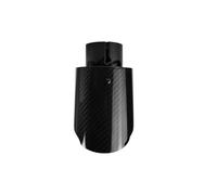 Exhaust Pipe 1 Pcs Universal Car Carbon Fibre Tail Throat Stainless Steel Silencer Bright Black Twill Glossy Muffler Exhaust Nozzle Tip Exhaust Tips Muffler(57mm-101mm)