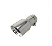 Exhaust Pipe 1 Piece 304 Stainless Steel Universal Exhaust End Chrome Pipe+Car Tip Exhaust Tips Muffler(Inlet63 outlet76mm)