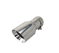 Exhaust Pipe 1 Piece 304 Stainless Steel Universal Exhaust System End Chrome Pipe+Car Tip Tail Throat(Inlet63 outlet89mm)