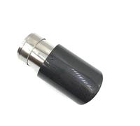 Exhaust Pipe 1 Piece Car Carbon Muffler Tip Exhaust System Universal Crimping Stainless Silver Exhaust Pipe Mufflers Multi-size Car End Pipes(67 IN 76 OUT)