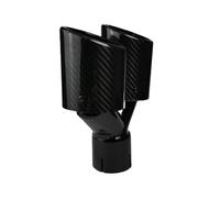 Exhaust Pipe 1 Piece Universal Car Tail Throat Length Black Y-Shaped Double Out Twill Glossy Exhaust Muffler Tip Carbon Fibre Tail Throat(76.2mm-101mm-Right)