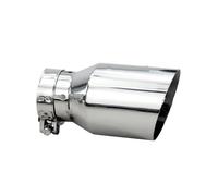 Exhaust Pipe 1 Piece Universal Exhaust Muffler Tail Stainless Steel Automobile Exhaust Pipe Car Accessorie Modification Tail Throat(IN51-OUT76mm)