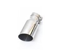 Exhaust Pipe 1 Piece Universal Straight Stainless Steel Exhaust Pipe Slash Cut Edge Shiny Muffler Tip For Car Modification Tail Throat(In 60 Out 89 mm)
