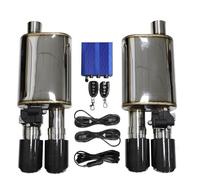 Exhaust Pipe 1 To 2pcs Silencer Stainless Exhaust Electric Valve Control Exhaust Pipe Kit Adjustable Valve Angle Carbon Tip Car Exhaust Pipes(C 70MM)