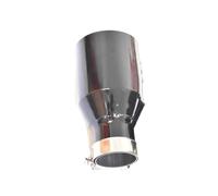 Exhaust Pipe 1PC IN 2.5 Inch OD 3.5 Inch Universal Glossy Stainless Steel Black Tail Throat Large Diameter Tail Pipe Car Exhaust Pipes(63-89mm)