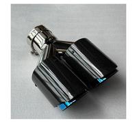 Exhaust Pipe 1Pc Universal Dual Exhaust Tip Carbon Fiber Pattern Double Pipe Tailpipe Muffler Exhaust tips(ID 51MM-OD 76MM)