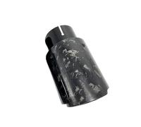 Exhaust Pipe 1Pcs Single Exhaust Tips Black Pipe Glossy Forged Carbon Fiber Muffler Tailpipe Universal Exhaust tips(ID 86MM-OD 89MM)