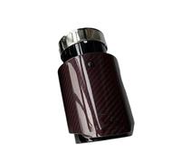 Exhaust Pipe 1Piece Single Exhaust Tips Black Pipe Glossy Red Carbon Fiber Tail End Muffler Tailpipe For Universal Tail Pipe(ID 63MM-OD 101MM)