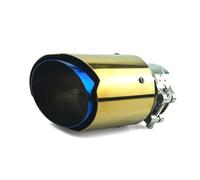 Exhaust Pipe 1piece Universal Burnt Blue Golden Stainless Steel For Exhaust Pipe Modification Exhaust Muffler Tip Car Exhaust Muffler(Blue In63-Out101)